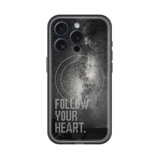 スリムプロテクションプレミアムケース with MagSafe［ オリジナル - ドットオーバーレイ - FOLLOW YOUR HEART/C ］