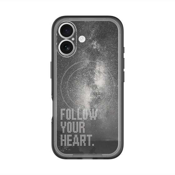 スリムプロテクションプレミアムケース with MagSafe［ オリジナル - ドットオーバーレイ - FOLLOW YOUR HEART/C ］