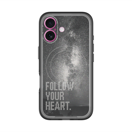 スリムプロテクションプレミアムケース with MagSafe［ オリジナル - ドットオーバーレイ - FOLLOW YOUR HEART/C ］