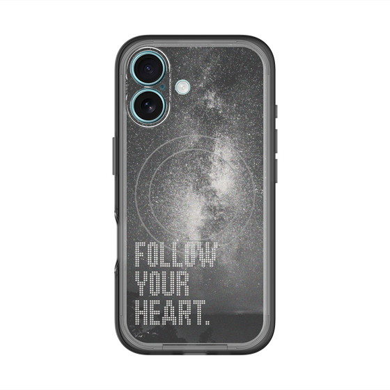 スリムプロテクションプレミアムケース with MagSafe［ オリジナル - ドットオーバーレイ - FOLLOW YOUR HEART/C ］