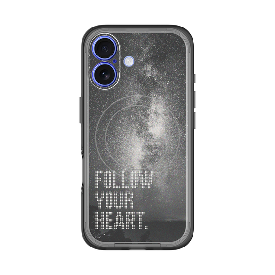 スリムプロテクションプレミアムケース with MagSafe［ オリジナル - ドットオーバーレイ - FOLLOW YOUR HEART/C ］