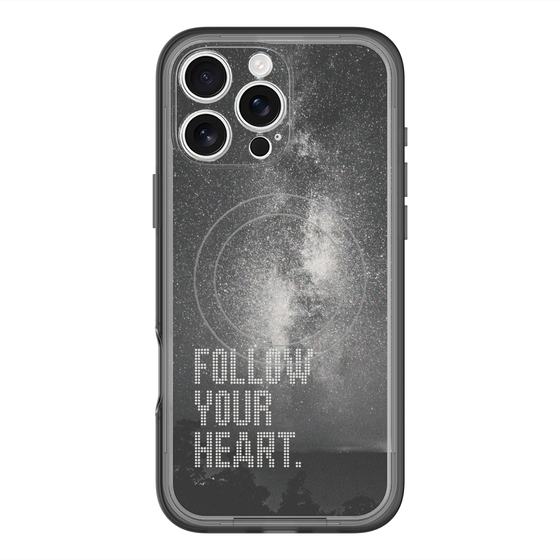 スリムプロテクションプレミアムケース with MagSafe［ オリジナル - ドットオーバーレイ - FOLLOW YOUR HEART/C ］