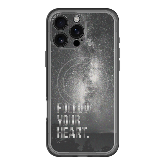 スリムプロテクションプレミアムケース with MagSafe［ オリジナル - ドットオーバーレイ - FOLLOW YOUR HEART/C ］