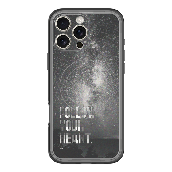 スリムプロテクションプレミアムケース with MagSafe［ オリジナル - ドットオーバーレイ - FOLLOW YOUR HEART/C ］