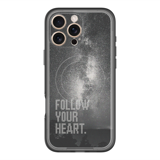 スリムプロテクションプレミアムケース with MagSafe［ オリジナル - ドットオーバーレイ - FOLLOW YOUR HEART/C ］