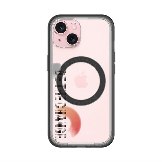 スリムプロテクションプレミアムケース with MagSafe［ オリジナル - ドットオーバーレイ - BE THE CHANGE/A ］