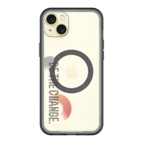 スリムプロテクションプレミアムケース with MagSafe［ オリジナル - ドットオーバーレイ - BE THE CHANGE/A ］