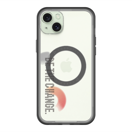 スリムプロテクションプレミアムケース with MagSafe［ オリジナル - ドットオーバーレイ - BE THE CHANGE/A ］