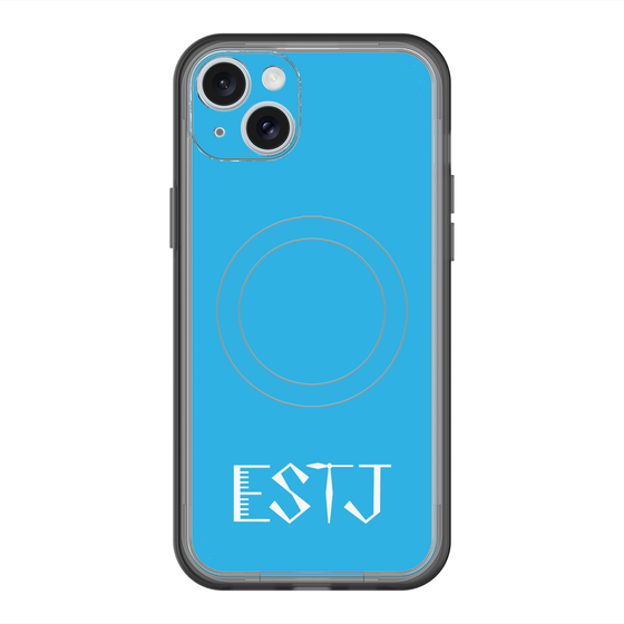 スリムプロテクションプレミアムケース with MagSafe［ オリジナル - ESTJ 幹部 - アルファベット - ブルー ］