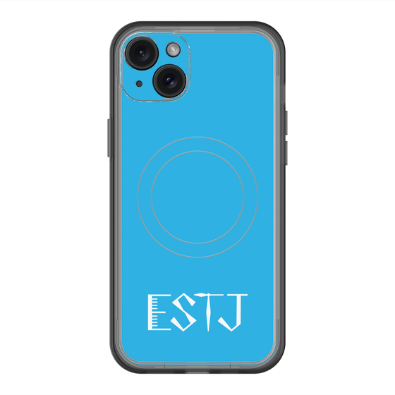スリムプロテクションプレミアムケース with MagSafe［ オリジナル - ESTJ 幹部 - アルファベット - ブルー ］