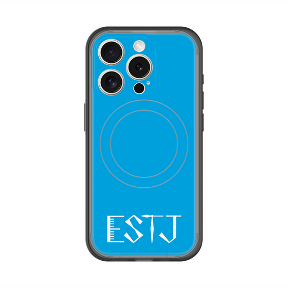 スリムプロテクションプレミアムケース with MagSafe［ オリジナル - ESTJ 幹部 - アルファベット - ブルー ］