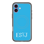 スリムプロテクションプレミアムケース with MagSafe［ オリジナル - ESTJ 幹部 - アルファベット - ブルー ］