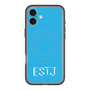 スリムプロテクションプレミアムケース with MagSafe［ オリジナル - ESTJ 幹部 - アルファベット - ブルー ］