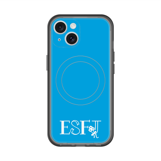スリムプロテクションプレミアムケース with MagSafe［ オリジナル - ESFJ 領事 - アルファベット - ブルー ］