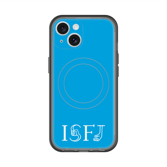 スリムプロテクションプレミアムケース with MagSafe［ オリジナル - ISFJ 擁護者 - アルファベット - ブルー ］