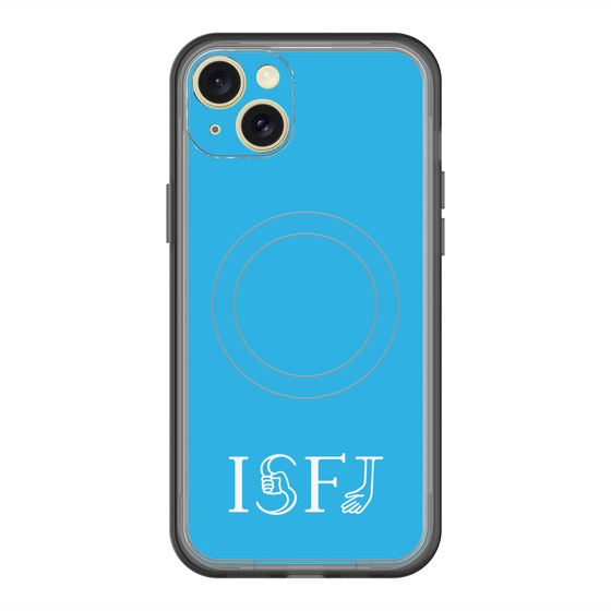 スリムプロテクションプレミアムケース with MagSafe［ オリジナル - ISFJ 擁護者 - アルファベット - ブルー ］