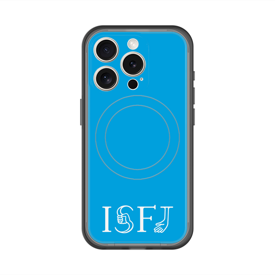 スリムプロテクションプレミアムケース with MagSafe［ オリジナル - ISFJ 擁護者 - アルファベット - ブルー ］
