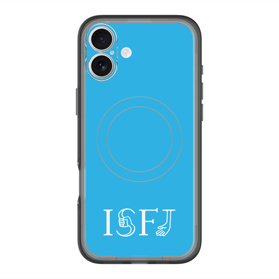 スリムプロテクションプレミアムケース with MagSafe［ オリジナル - ISFJ 擁護者 - アルファベット - ブルー ］