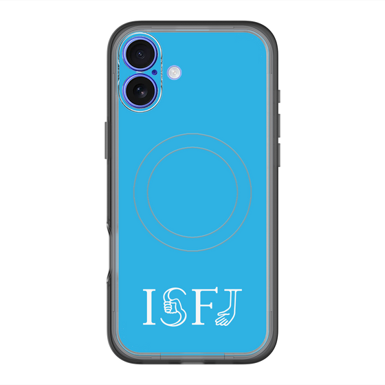 スリムプロテクションプレミアムケース with MagSafe［ オリジナル - ISFJ 擁護者 - アルファベット - ブルー ］