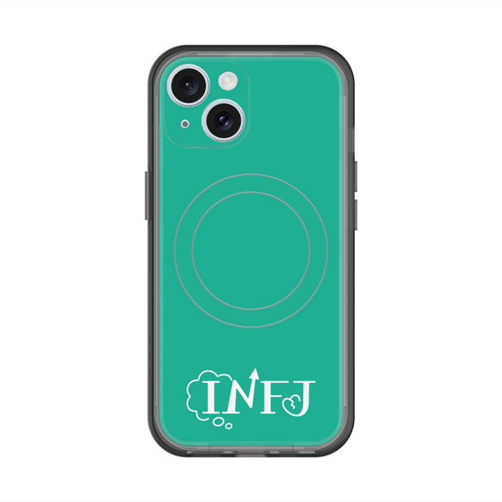 スリムプロテクションプレミアムケース with MagSafe［ オリジナル - INFJ 提唱者 - アルファベット - グリーン ］