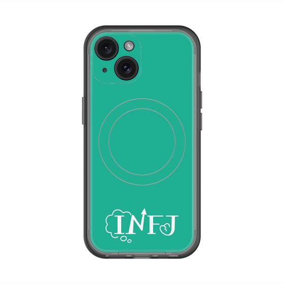 スリムプロテクションプレミアムケース with MagSafe［ オリジナル - INFJ 提唱者 - アルファベット - グリーン ］