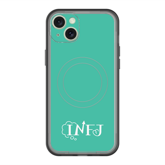 スリムプロテクションプレミアムケース with MagSafe［ オリジナル - INFJ 提唱者 - アルファベット - グリーン ］