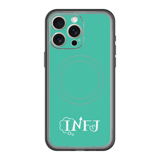 スリムプロテクションプレミアムケース with MagSafe［ オリジナル - INFJ 提唱者 - アルファベット - グリーン ］