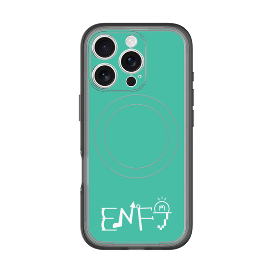 スリムプロテクションプレミアムケース with MagSafe［ オリジナル - ENFJ 主人公 - アルファベット - グリーン ］
