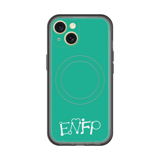スリムプロテクションプレミアムケース with MagSafe［ オリジナル - ENFP 運動家 - アルファベット - グリーン ］