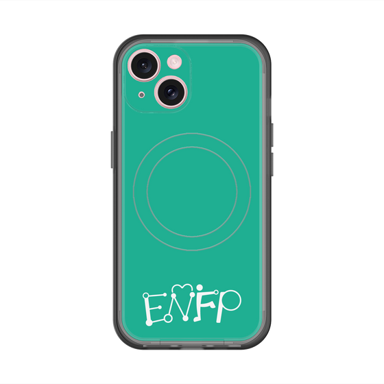 スリムプロテクションプレミアムケース with MagSafe［ オリジナル - ENFP 運動家 - アルファベット - グリーン ］