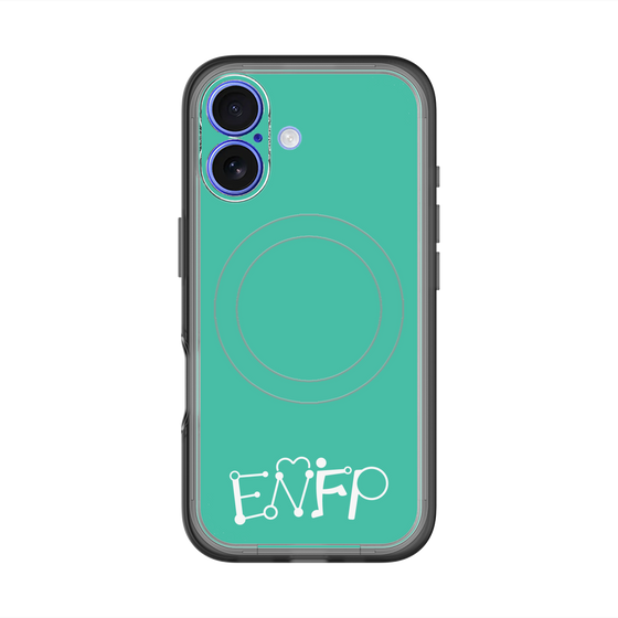 スリムプロテクションプレミアムケース with MagSafe［ オリジナル - ENFP 運動家 - アルファベット - グリーン ］