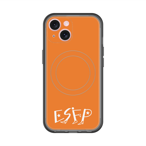 スリムプロテクションプレミアムケース with MagSafe［ オリジナル - ESFP エンターテイナー - アルファベット - オレンジ ］