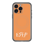 スリムプロテクションプレミアムケース with MagSafe［ オリジナル - ESFP エンターテイナー - アルファベット - オレンジ ］