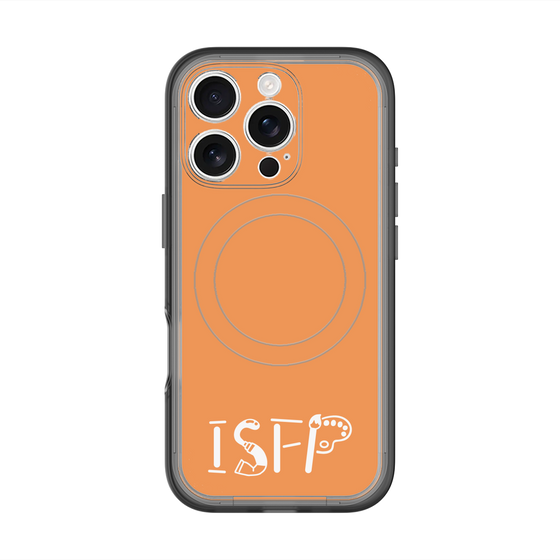 スリムプロテクションプレミアムケース with MagSafe［ オリジナル - ISFP 冒険家 - アルファベット - オレンジ ］