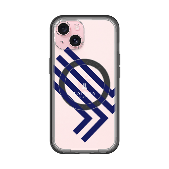 スリムプロテクションプレミアムケース with MagSafe［ LANVIN COLLECTION - ロゴ - ネイビー ］
