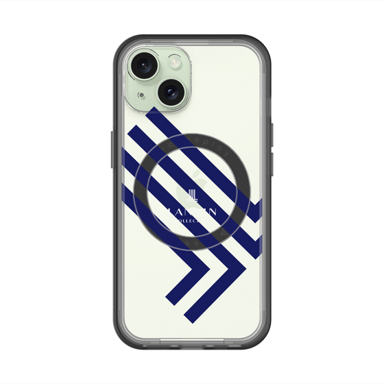 スリムプロテクションプレミアムケース with MagSafe［ LANVIN COLLECTION - ロゴ - ネイビー ］