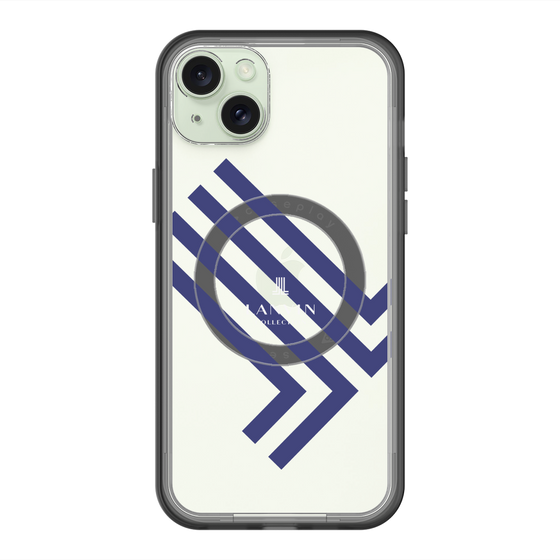 スリムプロテクションプレミアムケース with MagSafe［ LANVIN COLLECTION - ロゴ - ネイビー ］