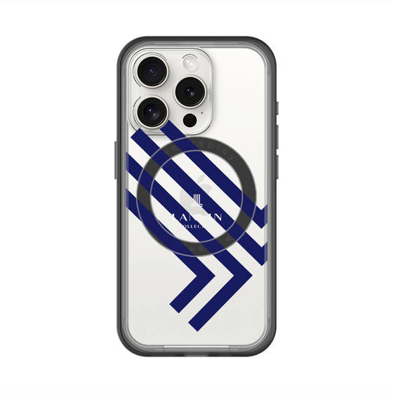スリムプロテクションプレミアムケース with MagSafe［ LANVIN COLLECTION - ロゴ - ネイビー ］