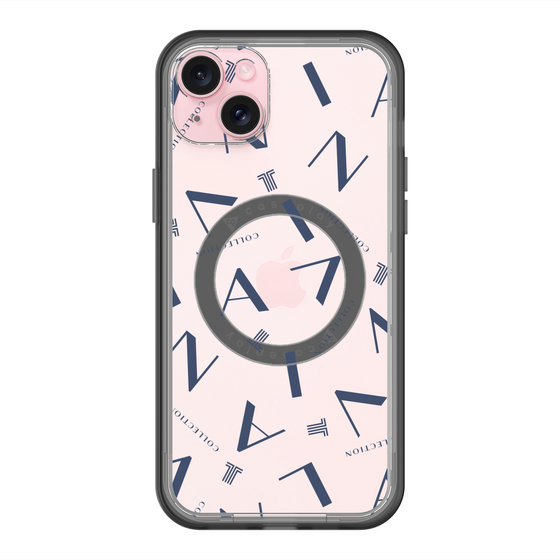 スリムプロテクションプレミアムケース with MagSafe［ LANVIN COLLECTION - タイポグラフィ ］