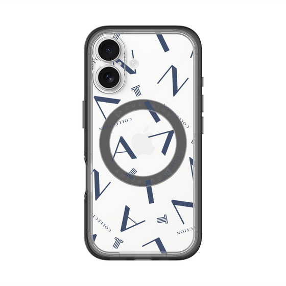 スリムプロテクションプレミアムケース with MagSafe［ LANVIN COLLECTION - タイポグラフィ ］