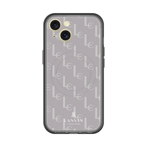 スリムプロテクションプレミアムケース with MagSafe［ LANVIN COLLECTION - ジオメトリック - ライラック ］