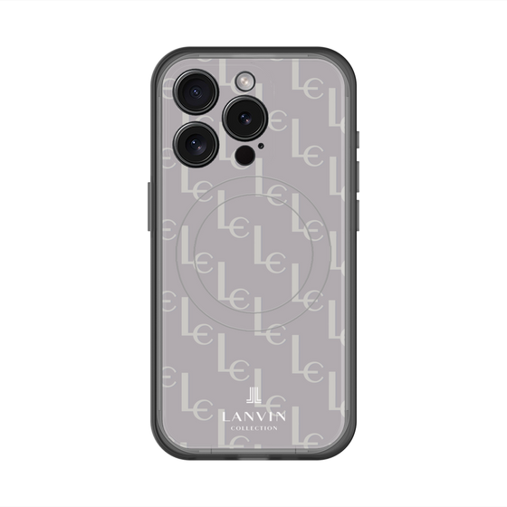 スリムプロテクションプレミアムケース with MagSafe［ LANVIN COLLECTION - ジオメトリック - ライラック ］