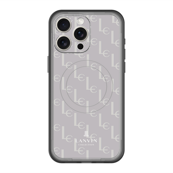 スリムプロテクションプレミアムケース with MagSafe［ LANVIN COLLECTION - ジオメトリック - ライラック ］