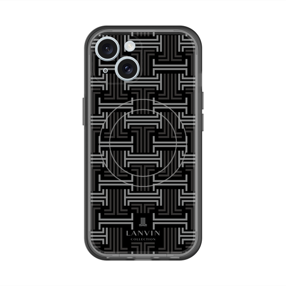 スリムプロテクションプレミアムケース with MagSafe［ LANVIN COLLECTION - モノグラム - 黒 ］