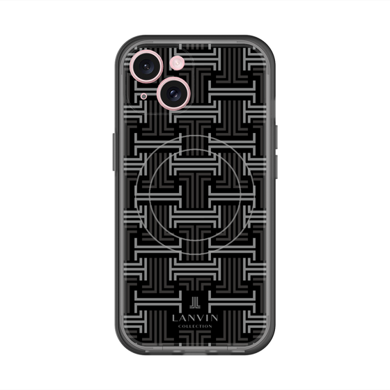 スリムプロテクションプレミアムケース with MagSafe［ LANVIN COLLECTION - モノグラム - 黒 ］