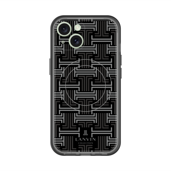 スリムプロテクションプレミアムケース with MagSafe［ LANVIN COLLECTION - モノグラム - 黒 ］