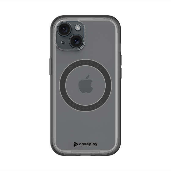 スリムプロテクションプレミアムケース with MagSafe［ オリジナル - caseplayロゴ - ブラック/A ］
