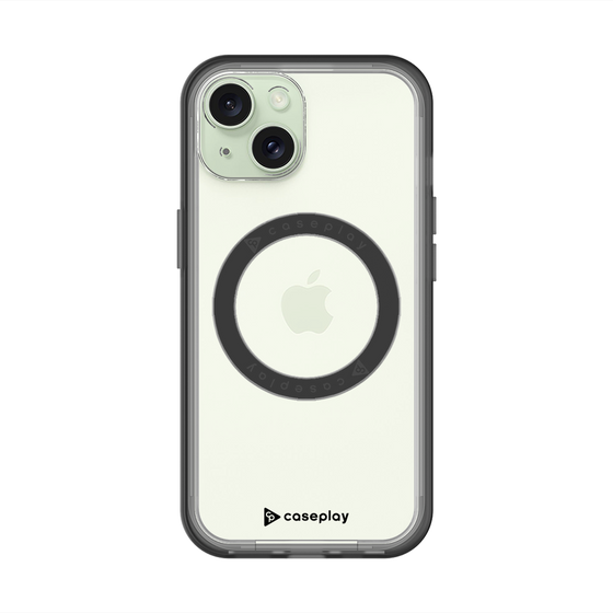 スリムプロテクションプレミアムケース with MagSafe［ オリジナル - caseplayロゴ - ブラック/A ］