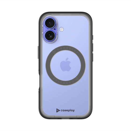 スリムプロテクションプレミアムケース with MagSafe［ オリジナル - caseplayロゴ - ブラック/A ］