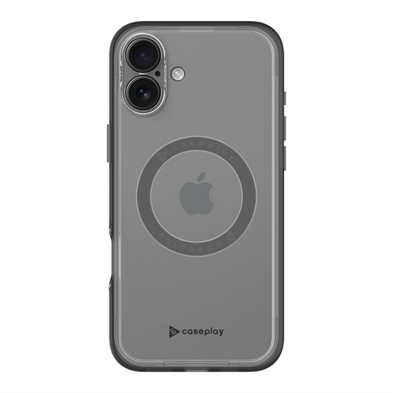 スリムプロテクションプレミアムケース with MagSafe［ オリジナル - caseplayロゴ - ブラック/A ］